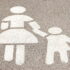 road marking of a mother and child